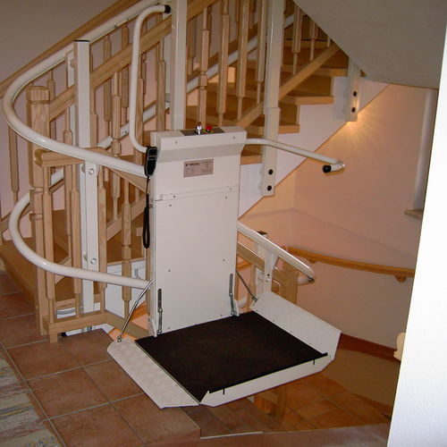 Montascale a piattaforma PMR - Omega - Lehner Lifttechnik - inclinato / girevole / da esterno