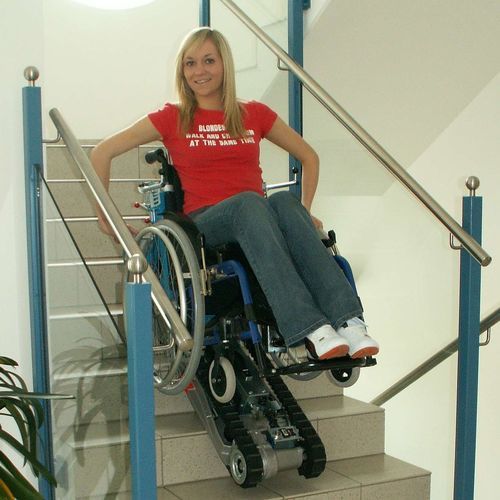 Montascale a piattaforma PMR - Stairmax - Lehner Lifttechnik - inclinato / da esterno / da interno