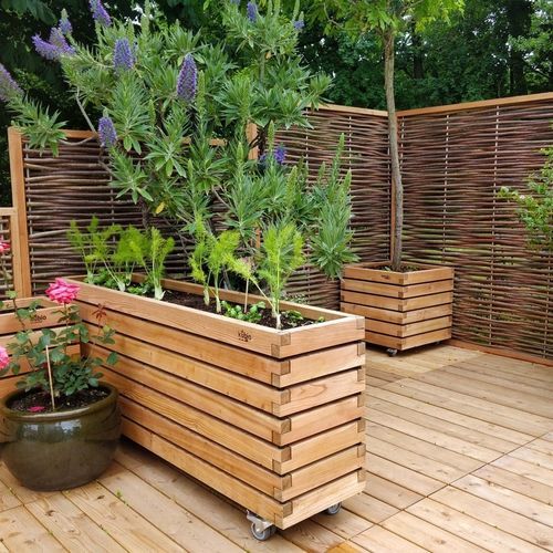 Fioriera in larice - Gartenfrosch GmbH - in legno oliato / rettangolare / quadrata