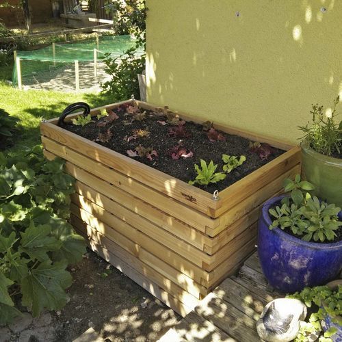 Fioriera per orto in larice - Gartenfrosch GmbH - per uso residenziale / da esterno / con sistema di innaffiatura integrato