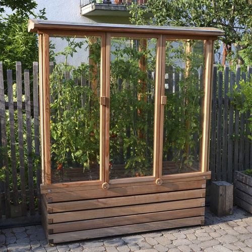 Serra da giardinaggio - Gartenfrosch GmbH - a campata / in larice / per pomodori