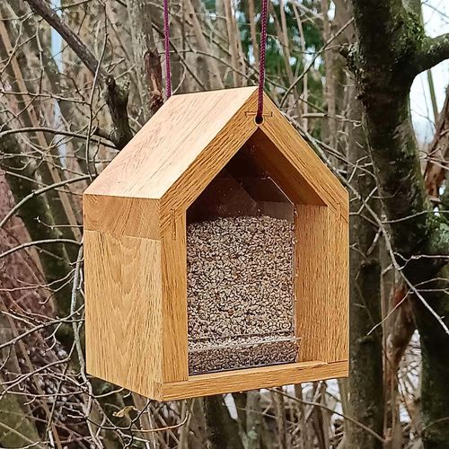 Mangiatoia per uccelli in rovere - Gartenfrosch GmbH