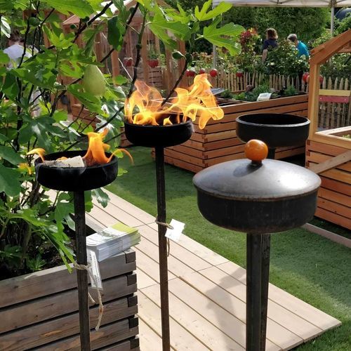 Torcia da giardino a pavimento - Gartenfrosch GmbH - in acciaio