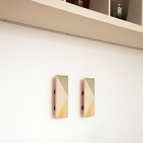 Applique contemporanea - TILE VJ - Violaine d'Harcourt - da interno / in ceramica / geometrica