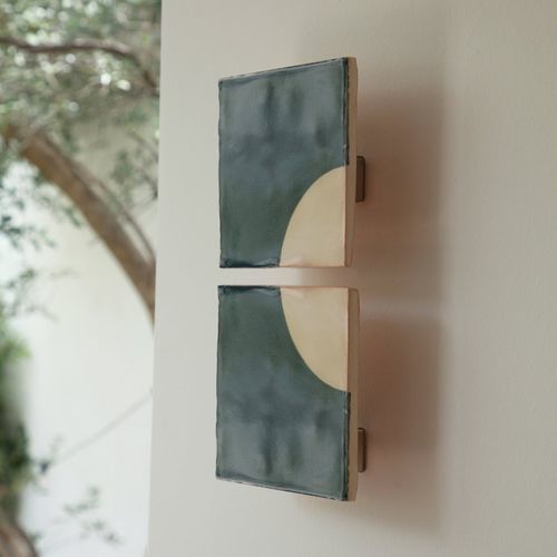 Applique contemporanea - MOON B - Violaine d'Harcourt - da interno / da esterno / in alluminio