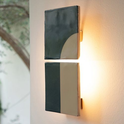 Applique contemporanea - DOOR B - Violaine d'Harcourt - da interno / da esterno / in alluminio