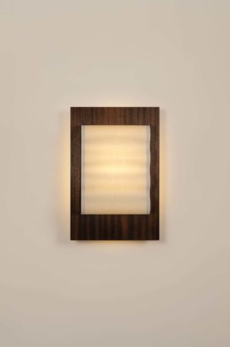 Applique design minimalista - Frame Wood - Violaine d'Harcourt - da interno / in mogano / impiallacciata in legno