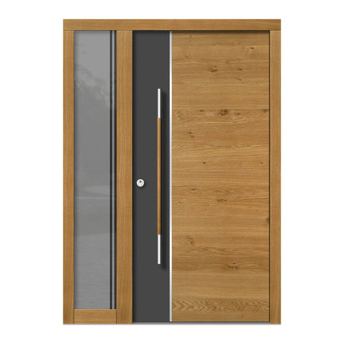 Porta d'ingresso - H102E+ST - DOORS, d.o.o. - in legno / battente / contemporanea