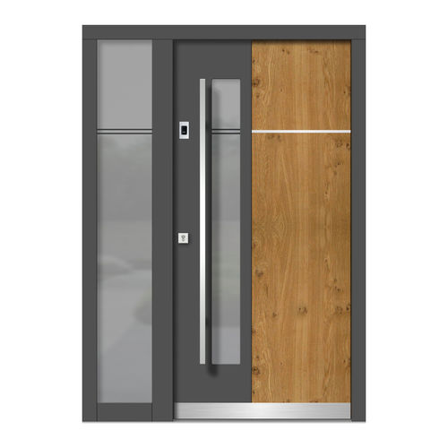 Porta d'ingresso - H116E+ST - DOORS, d.o.o. - in legno / battente / contemporanea