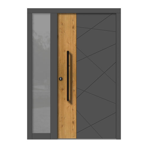 Porta d'ingresso - H141+ST - DOORS, d.o.o. - in legno / battente / contemporanea