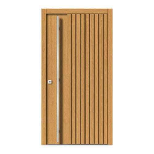 Porta d'ingresso - H143 - DOORS, d.o.o. - in legno / battente / contemporanea