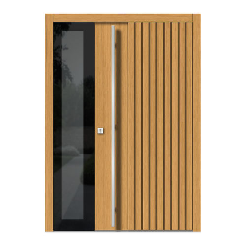 Porta d'ingresso - H143+ST - DOORS, d.o.o. - in legno / battente / contemporanea