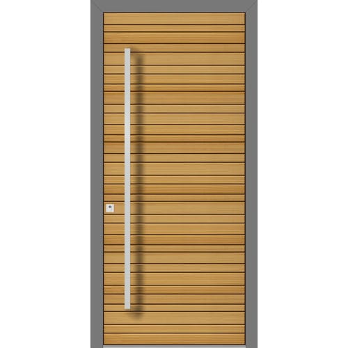 Porta d'ingresso - HS941 - DOORS, d.o.o. - in acciaio / in larice / battente