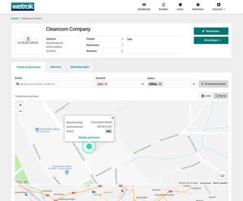 Software di monitoraggio - Connect (Comfort) - Wetrok - di analisi / di project management / di gestione dati