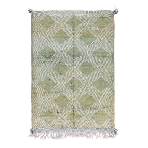 Tappeto contemporaneo - Diamonds Green - MUSMUS RUGS - con motivi geometrici / rettangolare / tessuto a mano
