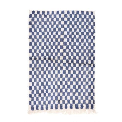 Tappeto contemporaneo - MUSMUS RUGS - a quadretti / rettangolare / tessuto a mano