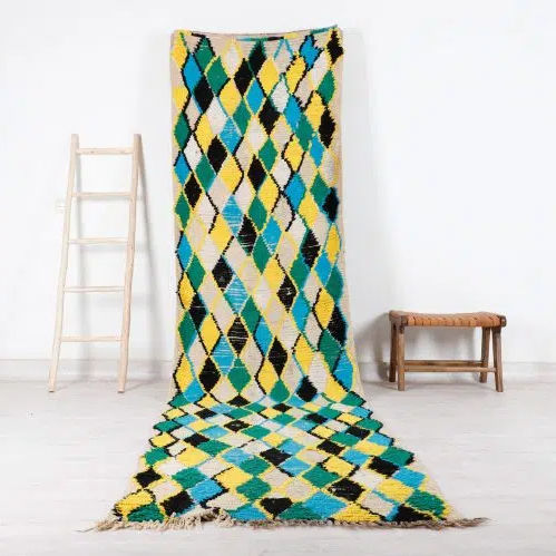 Tappeto vintage - 64-1-3-2-5-6-10 - MUSMUS RUGS - con motivi geometrici / rettangolare / tessuto a mano