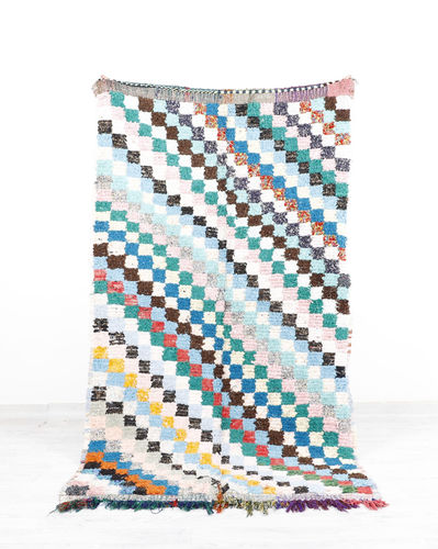 Tappeto vintage - 64-1-3-2-5-5 - MUSMUS RUGS - a quadretti / rettangolare / tessuto a mano