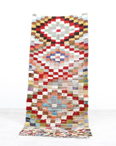Tappeto vintage - 64-1-3-2-5-6 - MUSMUS RUGS - con motivi geometrici / rettangolare / tessuto a mano