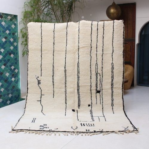 Tappeto minimalista - Beni Ourain - MUSMUS RUGS - a motivi / in lana / rettangolare