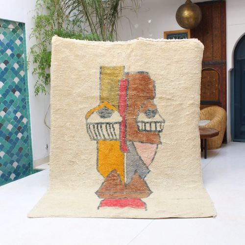 Tappeto contemporaneo - Beni Ourain - MUSMUS RUGS - a motivi / in lana / rettangolare