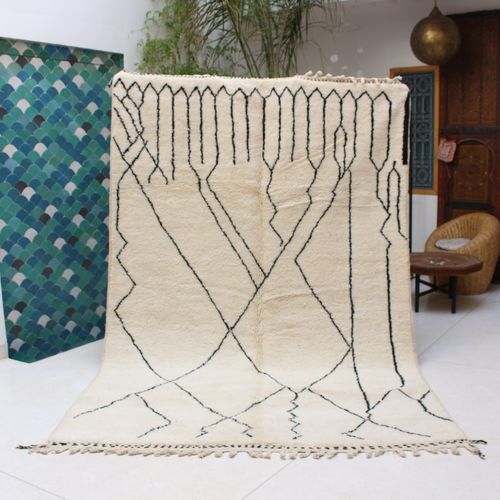 Tappeto contemporaneo - lines beni ourain - MUSMUS RUGS - a motivi / in lana / rettangolare