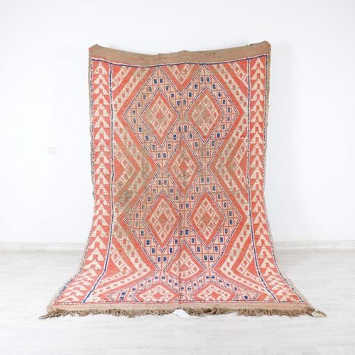 Tappeto vintage - 64-1-3-2-5-6-15-2 - MUSMUS RUGS - con motivi geometrici / in lana / rettangolare