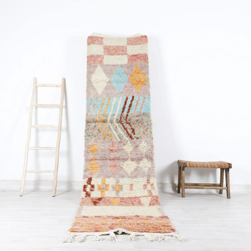 Tappeto vintage - 64-1-3-2-5-6-14 - MUSMUS RUGS - con motivi geometrici / in lana / rettangolare