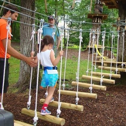 Ponte per parco giochi in corda - LOW  - SPI Global Play - in legno