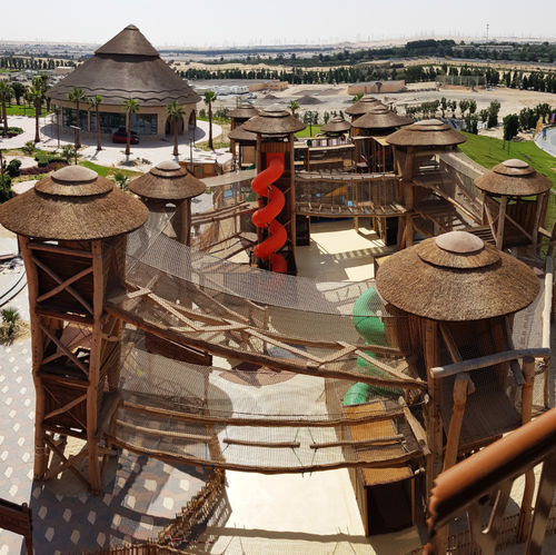 Torre da gioco per parco giochi - SPI Global Play - in legno / in corda