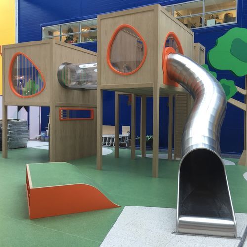 Torre da gioco in legno - SPI Global Play - per enti locali / in acciaio inossidabile