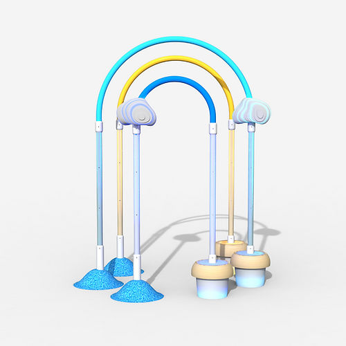 Barra di trazione tripla - RAINBOW TWINKLE POLES™   - Play 9 Studios - in acciaio / in Solid Surface / in acrilico