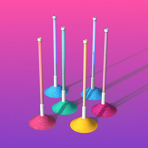 Percorso a ostacoli per parco giochi - TWINKLE POLES™    - Play 9 Studios - da slalom / in acciaio / in policarbonato