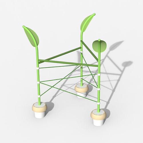 Struttura d'arrampicata per parco giochi - VINE  - Play 9 Studios - in legno compensato / in Solid Surface / in corda