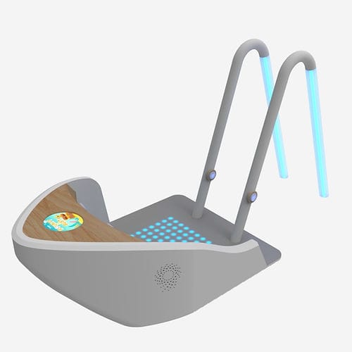 Gioco d'acqua interattivo - TINNIE BOAT  - Play 9 Studios - per parco acquatico / con illuminazione LED integrata / con altoparlanti integrati