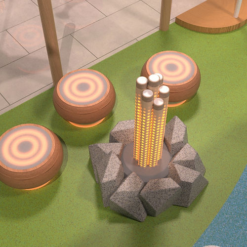 Roccia da arrampicata per parco giochi - CAMPFIRE XYLOPHONE  - Play 9 Studios - da esterno