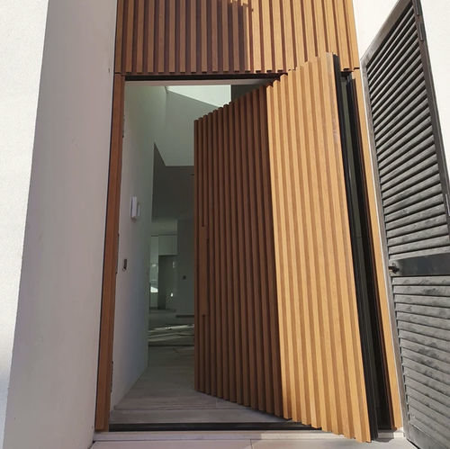 Porta d'ingresso - Naturelle - DHER - in composito / a bilico con asse laterale / contemporanea