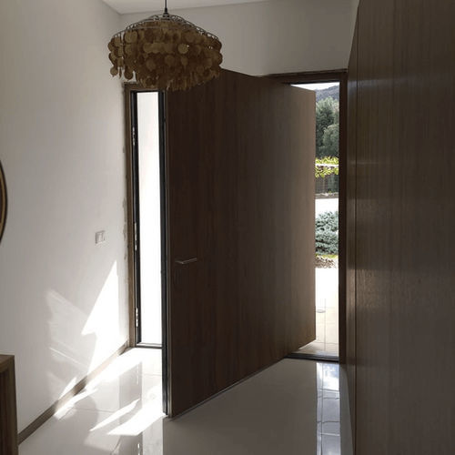 Porta d'ingresso - Élégance - DHER - in legno / a bilico / contemporanea