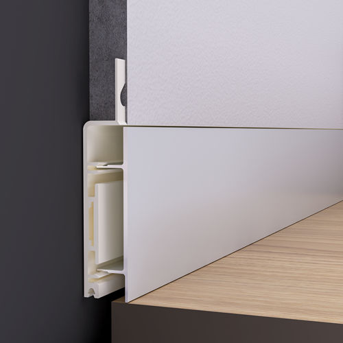 Profilato per fissaggio in PVC - Z - DHER - per zoccolo