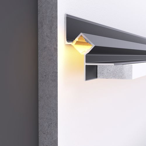 Profilo in alluminio - ILLU A - DHER - ad angolo / per soffitto / per interni