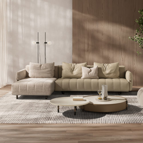 Divano modulare - Nathan - SARTORIS by MAXDIVANI - d'angolo / letto / contemporaneo