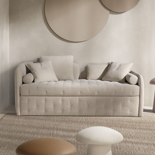Divano letto - Naomy - SARTORIS by MAXDIVANI - contemporaneo / in tessuto / con braccioli