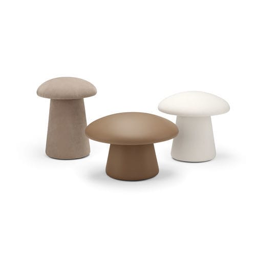 Pouf contemporaneo - Ugo - SARTORIS by MAXDIVANI - in tessuto / in pelle / tondo