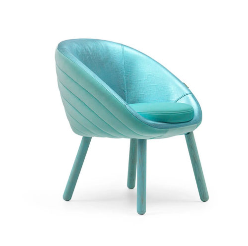 Poltrona contemporanea - RIPPLE - TM Leader Contract - in tessuto / in metallo / blu