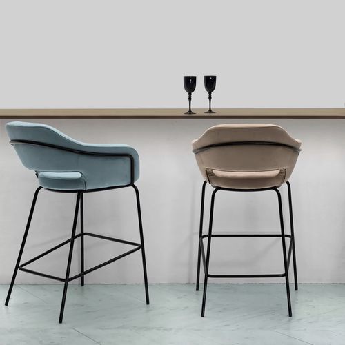 Sgabello contemporaneo - ATEM - TM Leader Contract - in tessuto / con supporto in legno / con supporto in metallo