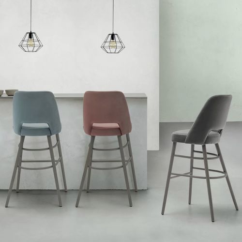 Sgabello contemporaneo - AXEL - TM Leader Contract - in tessuto / con supporto in legno / con supporto in acciaio