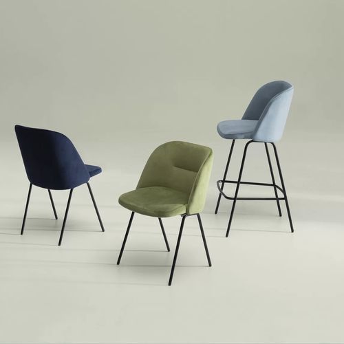 Sgabello contemporaneo - DUNA - TM Leader Contract - in tessuto / con supporto in legno / con supporto in metallo