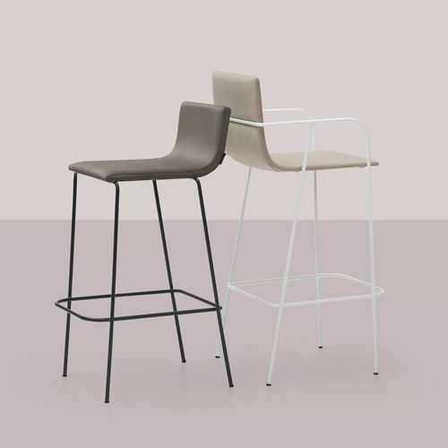 Sgabello contemporaneo - MILOS - TM Leader Contract - in metallo / con supporto in legno / con poggiapiedi