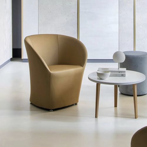 Poltrona contemporanea - CLEO - TM Leader Contract - in pelle / in tessuto / in poliuretano