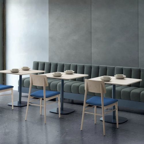 Panca contemporanea - ERA - TM Leader Contract - in legno massiccio / in tessuto / senza schienale